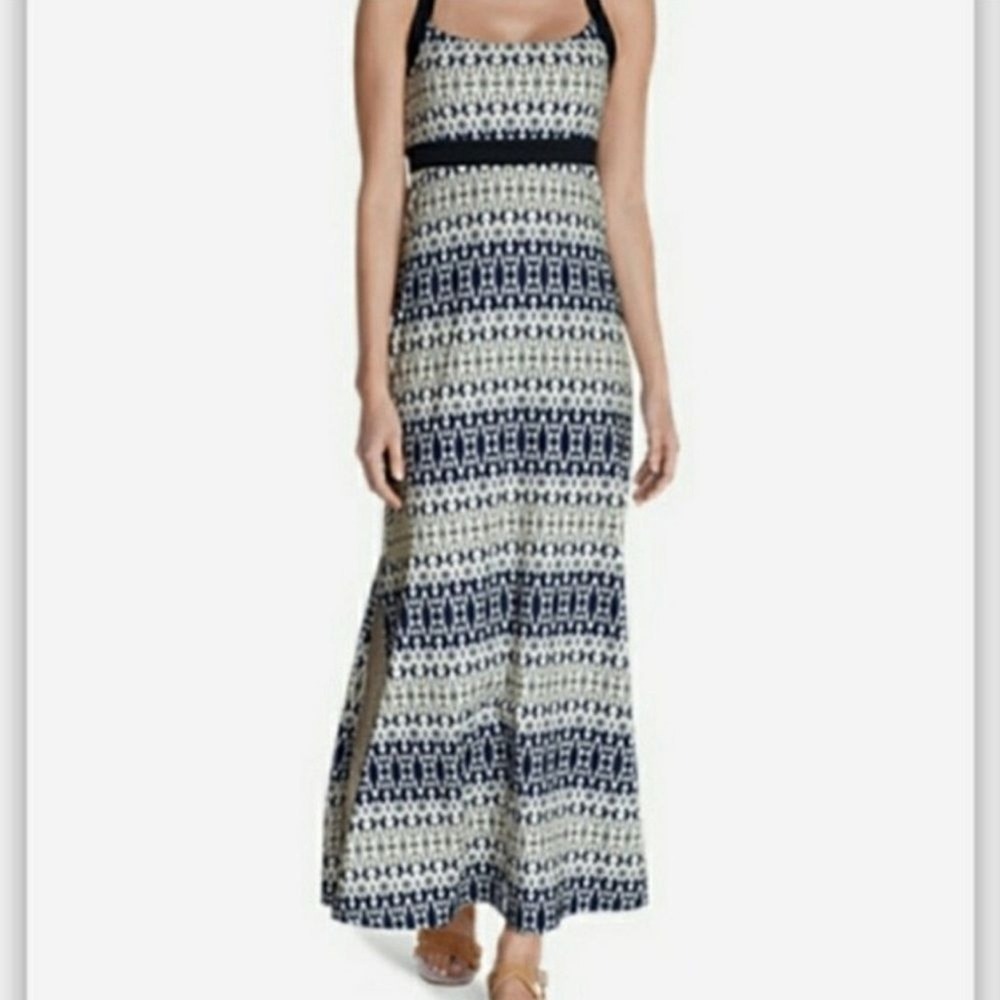 Eddie Bauer Travex Women's Aster Criss Cross Back Printed Maxi Dress- Size M